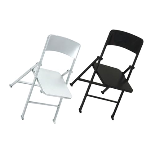 PartyKindom 2stücke Kleiner Klappbarer Stuhl Maßstabsgetreues Miniaturmöbel Für Puppenhäuser Mini-klappstuhl Aus PVC Winziger Klappstuhl Für Kinderfiguren Und Schreibtischaufsatz von PartyKindom