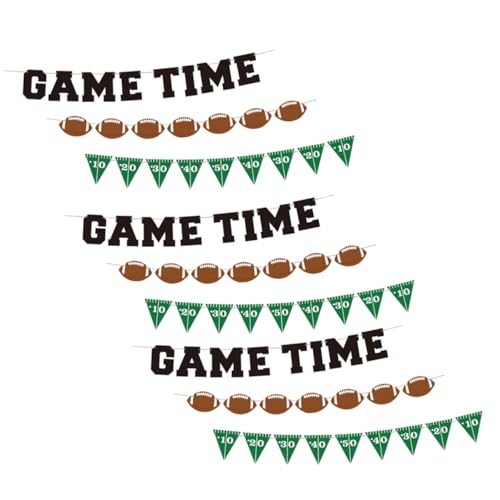 PartyKindom 3 Sätze American Football Party Banner aus Papier Wimpelkette für Fußballfans Langlebige Sport Dekoration für Kindergeburtstag und Football Party Vielseitig Hängbar PartyKindom 3 Sätze American Football Party Banner aus Papier Wimpelkette für Fußballfans Langlebige Sport Dekoration für Kindergeburtstag und Football Party Vielseitig Hängbar von PartyKindom