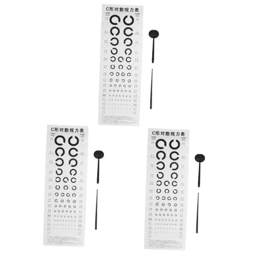 PartyKindom 3 Sätze Visual Eye Testing Chart mit Okkluder und Teleskopischer Stange Wasserdichtes C Sehtestdiagramm für Präzise Sehprüfung zu Hause oder Teiliges PartyKindom 3 Sätze Visual Eye Testing Chart mit Okkluder und Teleskopischer Stange Wasserdichtes C Sehtestdiagramm für Präzise Sehprüfung zu Hause oder Teiliges von PartyKindom