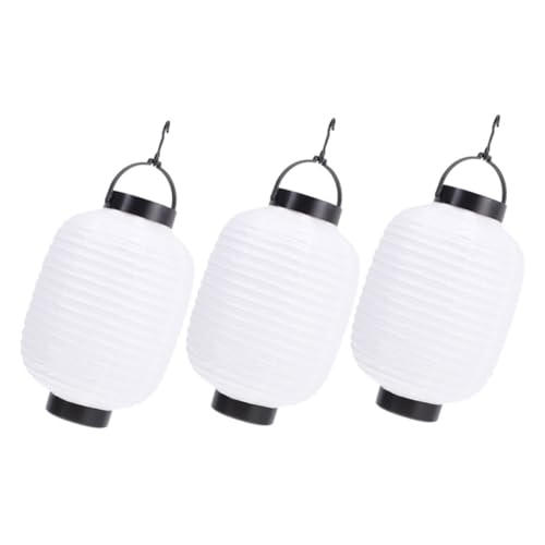 PartyKindom 3 Stück Japanische Faltbare Papierlaternen mit Beleuchtung Dekorative Windlichter für Sushi Restaurant Indoor Outdoor Partybeleuchtung Durchmesser Höhe Weiß von PartyKindom