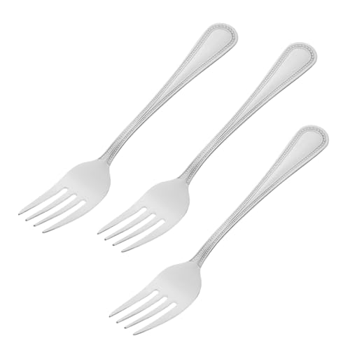 PartyKindom 3 Stück Teiliges Kleine Metall Food Gabeln mit Glatten Kanten Früchte und Dessertgabeln für Kuchen Geeignet für Partys Picknick Restaurant Bar und Familienfeiern von PartyKindom