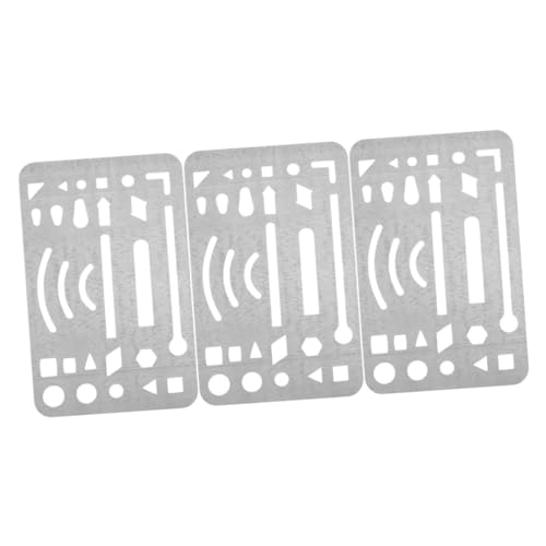 PartyKindom 3 Stück Teiliges Radiererschablonen Präzises Zeichnen und Entwerfen Vielseitiges Technik Werkzeug für Ingenieure und Künstler von PartyKindom
