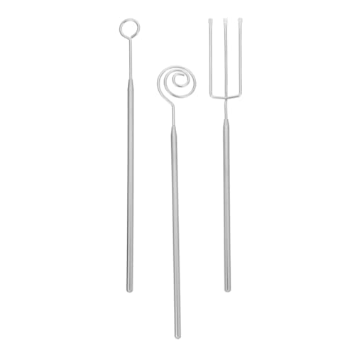 PartyKindom 3 Stück Teiliges Set Schokoladen Dip Werkzeug Ergonomische Pralinen Gabeln für Fondue und DIY Backdekoration Robust und Komfortabel der Anwendung von PartyKindom