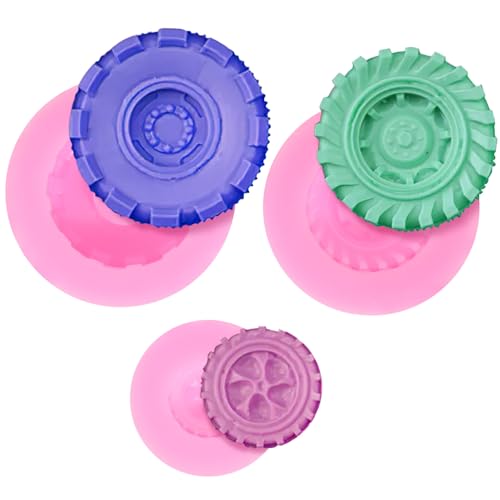 PartyKindom 3 Stück Teiliges Silikonform für Reifen Fondant Backform für Kreative Kuchendekoration für Eis und DIY Projekte Flexibel und Leicht zu Entformen von PartyKindom