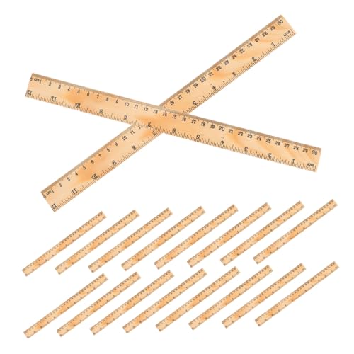 PartyKindom 36stücke Holzlineal Mit Doppelskalen Zentimetern Und Robustes Lineal Aus Naturholz Für Schule Büro Und Heimprojekte von PartyKindom
