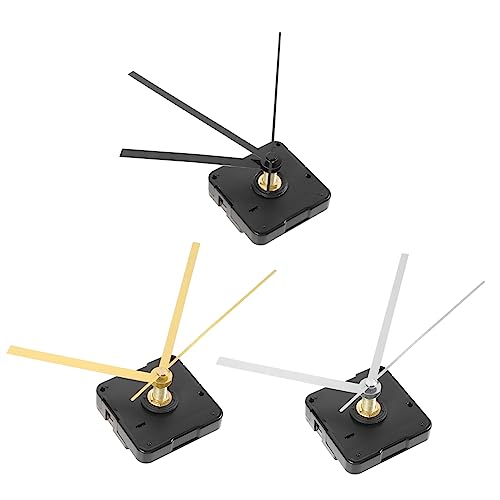 PartyKindom 3Sätze Stumm Uhrwerk Teiliges DIY Taktmechanismus Kit für Wanduhr Uhrwerk mit Zeigern für Uhr Reparaturen und Bastelprojekte von PartyKindom