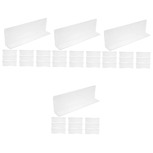 PartyKindom 4 Sätze Trennwand Actionfigurenständer Weißes Anzeige Stand Ort Schrankorginzer Organizer Für Schrank Vorrat Speichern Tablettteiler Für Schränke PVC Transparent 10 Stück * 4 von PartyKindom