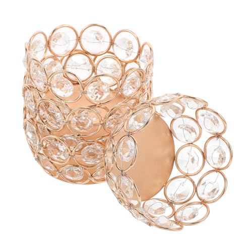 PartyKindom Kerzenornamente 4er-Set Teelichthalter Aus Goldenem Kristall Hochzeitsdeko Kerzenhalter PartyKindom Kerzenornamente 4er-Set Teelichthalter Aus Goldenem Kristall Hochzeitsdeko Kerzenhalter von PartyKindom