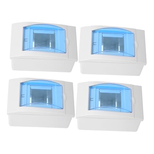 PartyKindom 4 Stück Kompakte Verteilerdose mit Transparentem Deckel Wetterfestes Kunststoffgehäuse Einfache Montage Stromkreise Geeignet für Innenbereiche Wie Zuhause Büro und Werkstatt von PartyKindom