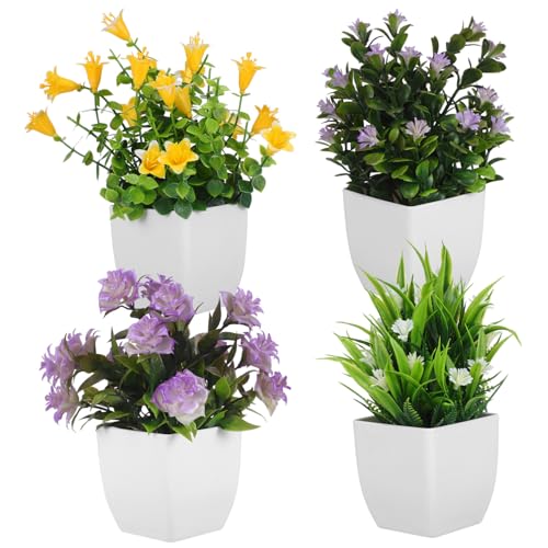 PartyKindom 4 Stück Künstliche Pflanzen im Realistisch Gestaltete Kleine Topfpflanzen aus Langlebigem Kunststoff Pflegeleicht Schadstofffrei für Wohnzimmer Büro und Innenräume PartyKindom 4 Stück Künstliche Pflanzen im Realistisch Gestaltete Kleine Topfpflanzen aus Langlebigem Kunststoff Pflegeleicht Schadstofffrei für Wohnzimmer Büro und Innenräume von PartyKindom