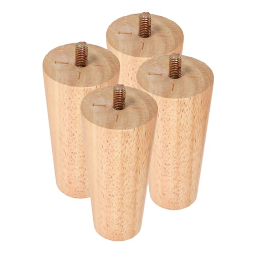 PartyKindom 4 Stück Massive Holz Möbelbeine mit Schrauben Verstellbare Sofafüße und Tischbeine Einfacher Austausch für Couch Sessel Kommode und Tv Schrank Modernes Design von PartyKindom