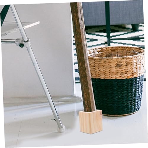 PartyKindom 4 Stück Massive Quadratische Möbelerhöhungen aus Holz Hohe Möbelbeine Aufsatzpads für Bett Sofa Tisch Vielseitige Möbelverstellung Robust und Rutschfest von PartyKindom