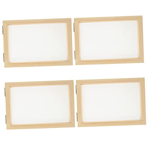 PartyKindom 4 Stück Materialpaket für Holzkunst-Bilderrahmen Schimmel und Deckle Papierrahmen-Kit Form für die Papierherstellung Basteln Kit zur Papierherstellung Rahmen Machen Bausätze Kupfer PartyKindom 4 Stück Materialpaket für Holzkunst-Bilderrahmen Schimmel und Deckle Papierrahmen-Kit Form für die Papierherstellung Basteln Kit zur Papierherstellung Rahmen Machen Bausätze Kupfer von PartyKindom