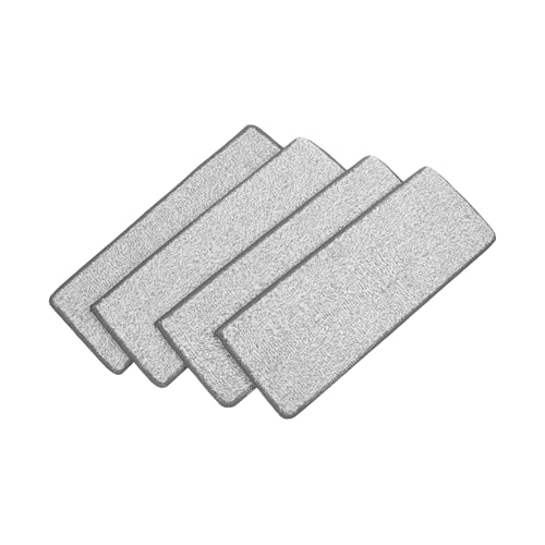 PartyKindom 4 Stück Mikrofaser Wischmopp Pads Waschbare Wiederverwendbare Ersatzbezüge für Flache Wischmops für Effizientes Bodenreinigen mit Hoher Saugkraft von PartyKindom