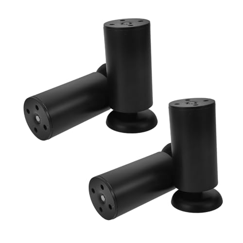 PartyKindom 4 Stück Möbelbeine Stabile Schwarz Lackierte Ersatzfüße für Sofa Schrank Tisch Verstellbare Kratzfeste Möbelfüße für Schlafzimmer und Wohnzimmer von PartyKindom