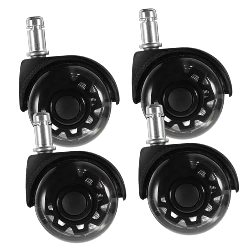 PartyKindom 4 Stück Teiliges Bürostuhlrollen Schwarze Transparente Möbelrollen für Schreibtischstuhl Geräuscharm Drehbar Kratzfest Leichte Installation Geeignet für Parkett und Teppichboden PartyKindom 4 Stück Teiliges Bürostuhlrollen Schwarze Transparente Möbelrollen für Schreibtischstuhl Geräuscharm Drehbar Kratzfest Leichte Installation Geeignet für Parkett und Teppichboden von PartyKindom