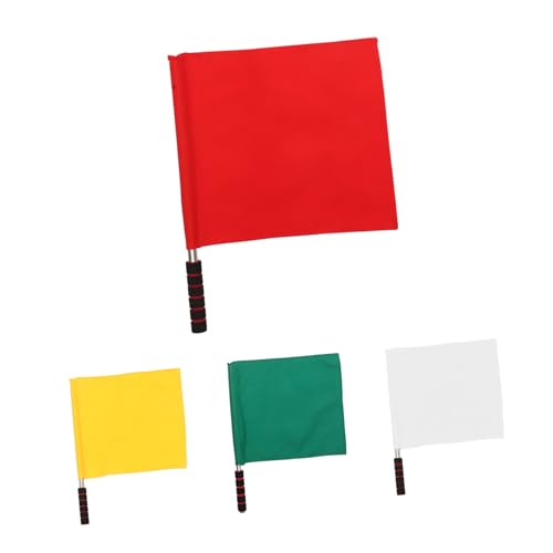 PartyKindom 4 Stück Teiliges Kleine Signal und Schiedsrichterflaggen aus Robustem Material Leicht und Bruchsicher für Fußball Volleyball Rugby und Verkehrssicherheitswarnung PartyKindom 4 Stück Teiliges Kleine Signal und Schiedsrichterflaggen aus Robustem Material Leicht und Bruchsicher für Fußball Volleyball Rugby und Verkehrssicherheitswarnung von PartyKindom