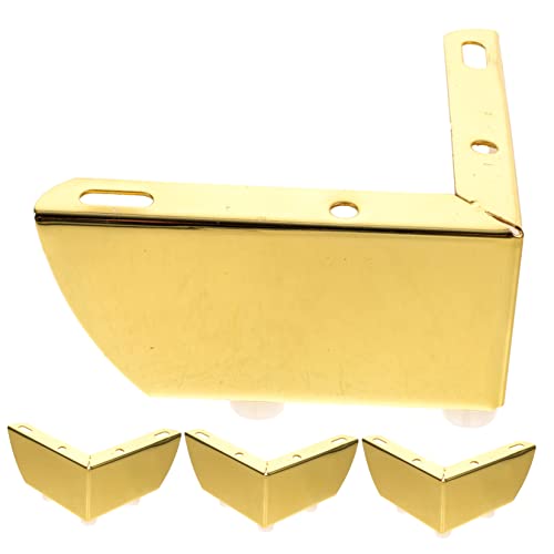 PartyKindom 4 Stück Teiliges Möbelbein Robustem Eisen Schräge Sofabeine und Tischbeine für Sofa Couchtisch Tv Schrank und Kommode Einfache Montage Langlebig und Tragfähig Goldfarben von PartyKindom