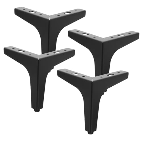 PartyKindom 4 Stück Teiliges Möbelfüße aus Dreieckige Möbelbeine in Robuste DIY Ersatzbeine für Sofa Stuhl Bett Schrank Einfache Montage Geräuscharm Modernes Design von PartyKindom