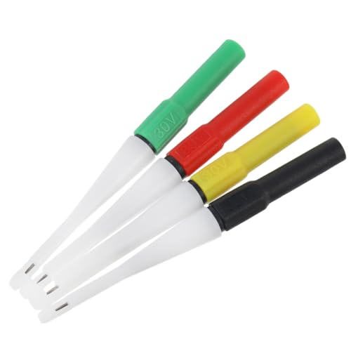 PartyKindom 4 Stück Teiliges Piercing Probes Kit Spitze Prüfspitzen für Multimeter Zerstörungsfreie Kabelprüfung bis Geeignet für Auto und Industrie Elektrotests Kabelbeschädigung PartyKindom 4 Stück Teiliges Piercing Probes Kit Spitze Prüfspitzen für Multimeter Zerstörungsfreie Kabelprüfung bis Geeignet für Auto und Industrie Elektrotests Kabelbeschädigung von PartyKindom