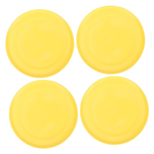 PartyKindom 4 Stück Teiliges Runde Gelbe Dicke Pflanzentopf Untersetzer Wasserfeste Pflanzschalen für Garten und Balkon Stabiler Übertopf Boden Langlebig und Formbeständig von PartyKindom