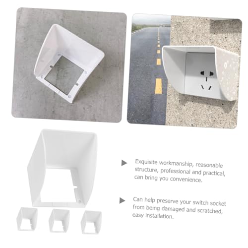 PartyKindom 4 Stück Teiliges Wetterfestes Steckdosenschutz Robustem Kunststoff Outdoor Steckdosenabdeckung Spritzwassergeschützt Einfache Montage Geeignet für Außenbereiche und von PartyKindom