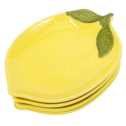 PartyKindom 4 Stück Zitronengeschirr Teller in Fruchtform Zitronenplatte Liebenswert Zitronenteller Salat Zitronen-Form Cartoon Zitronen Geschirr Dessertschale Keramikschalen Yellow PartyKindom 4 Stück Zitronengeschirr Teller in Fruchtform Zitronenplatte Liebenswert Zitronenteller Salat Zitronen-Form Cartoon Zitronen Geschirr Dessertschale Keramikschalen Yellow von PartyKindom