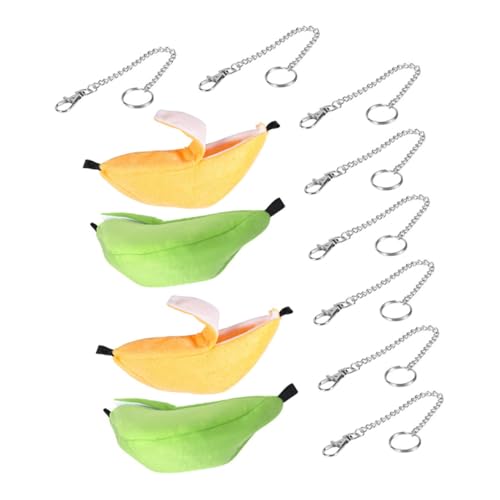 PartyKindom 4 Teiliges Hamster Banane aus Weichem Baumwollvlies Kleines Haustierbett zum Hängen Gemütliches Schlaf Spielnest für Kleine Hamster und Kleintiere von PartyKindom