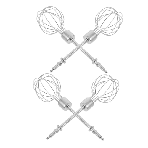 PartyKindom 4 Teiliges Zubehör Zum Eierschlagen Für Elektromixer Ersatzrührer Für Handmixer Mini Handmixer Handmixer Aufsätze Rührbesen Mini Schneebesen Silber Wiederverwendbar von PartyKindom