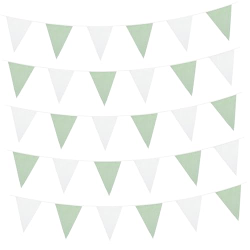 PartyKindom 42 Stück Boho Teiliges Geburtstags Wimpelbanner aus Baumwollstoff Dreieckige Leichte Wiederverwendbare Party Dekoration Avocado Grün und Weiß Einfach Aufzuhängen für PartyKindom 42 Stück Boho Teiliges Geburtstags Wimpelbanner aus Baumwollstoff Dreieckige Leichte Wiederverwendbare Party Dekoration Avocado Grün und Weiß Einfach Aufzuhängen für von PartyKindom