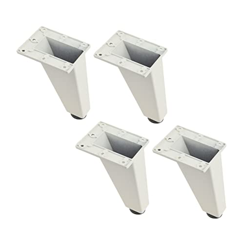 PartyKindom 4Stücke Verstellbare Möbelbeine Aluminiumlegierung Stabile und Langlebige Möbelfüße für Sofas Schränke Tische Sandweiß für Renovierungsprojekte von PartyKindom