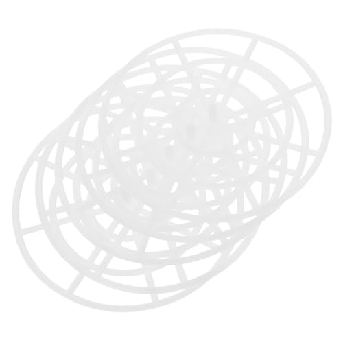 PartyKindom 5 Stück Gemüsepresse Fermenting Mesh Helper Gewicht Praktisch Drücken Breit Fermentierende Glas Pressplatte Einmachgläser Pressplatte Für Weithalsgläser Gärnetzzubehör Weiß Plastik von PartyKindom