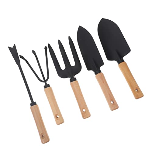 PartyKindom 5 Stück Teiliges Gartenwerkzeug Set Holzgriff Vielseitige Gartenschaufeln und Unkrautstecher Schwarzem Karbonstahl Ergonomisch Rostbeständig zum Umpflanzen Lockern und Jäten PartyKindom 5 Stück Teiliges Gartenwerkzeug Set Holzgriff Vielseitige Gartenschaufeln und Unkrautstecher Schwarzem Karbonstahl Ergonomisch Rostbeständig zum Umpflanzen Lockern und Jäten von PartyKindom