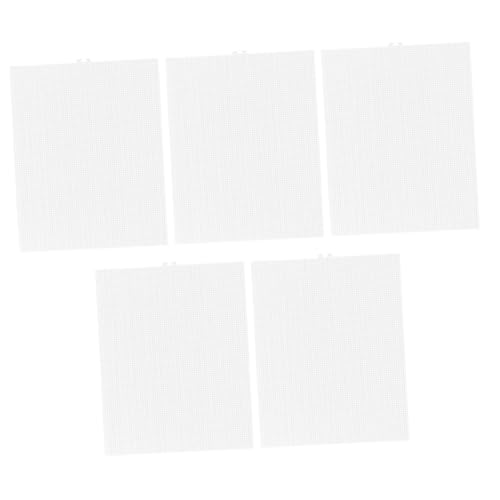 PartyKindom 5 Stück Teiliges Kunststoff Netz aus Langlebigem PE Material Präzise Zugeschnittene Transparente Eye Mesh Canvas Sheets für Stickerei DIY Bastelarbeiten Stricken und Häkeln von PartyKindom