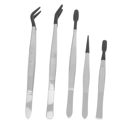 PartyKindom 5 Stück Teiliges Set von Präzisionspinzetten mit Gummispitzen für Schonendes Handling von Elektronik Schmuck und Bastelarbeiten Rutschfester Griff Vielseitig Einsetzbar PartyKindom 5 Stück Teiliges Set von Präzisionspinzetten mit Gummispitzen für Schonendes Handling von Elektronik Schmuck und Bastelarbeiten Rutschfester Griff Vielseitig Einsetzbar von PartyKindom