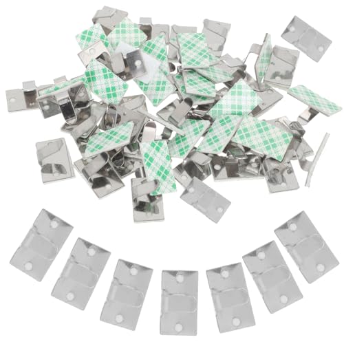PartyKindom 50 Stück Kabelorganizer Selbstklebende Kabelhalter für Desktop Kabelmanagement Clips für Haushaltsgeräte und Autos Geeignet für Lade und Stromkabel von PartyKindom