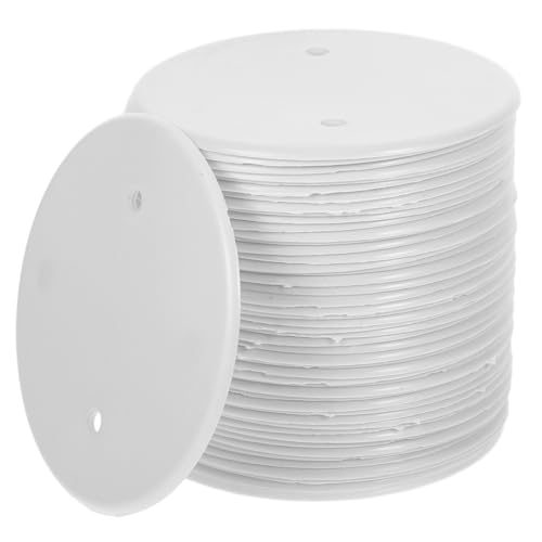 PartyKindom 50 Stück Teiliges Kabelschutzabdeckungs Weißem PP Kunststoff Runde Elektrische Abdeckplatten für Steckdosen und Kabelschutz Einfache Montage Vielseitig Einsetzbar für Zuhause und von PartyKindom