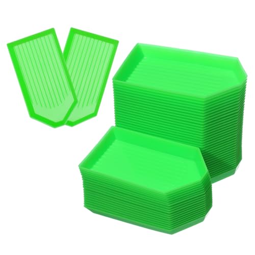 PartyKindom 50Stücke Perlen Sortierbrett Großes Diamant Tablett für Strassmalerei Praktische Aufbewahrungslösung für DIY Kunstzubehör und Kleinteile von PartyKindom