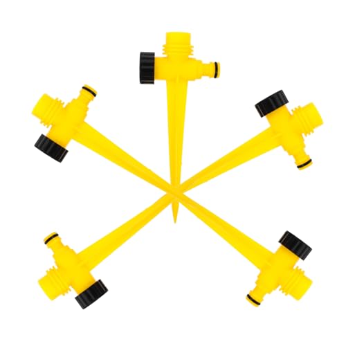 PartyKindom Gartenbewässerung Sprinkler Halter 5 Stück Sprinkler Spikes für Rasensprenger Automatische Bewässerungssysteme Langlebig und Installieren für Garten Blumenbeete und Gewächshäuser von PartyKindom