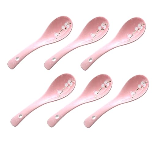 PartyKindom 6 Stück Japanische Porzellanlöffel Set Stilvolle Asiatische Esslöffel für Suppen und Porridge Handgefertigte Keramik Dekorativ und Praktisch für Zuhause und Küche PartyKindom 6 Stück Japanische Porzellanlöffel Set Stilvolle Asiatische Esslöffel für Suppen und Porridge Handgefertigte Keramik Dekorativ und Praktisch für Zuhause und Küche von PartyKindom