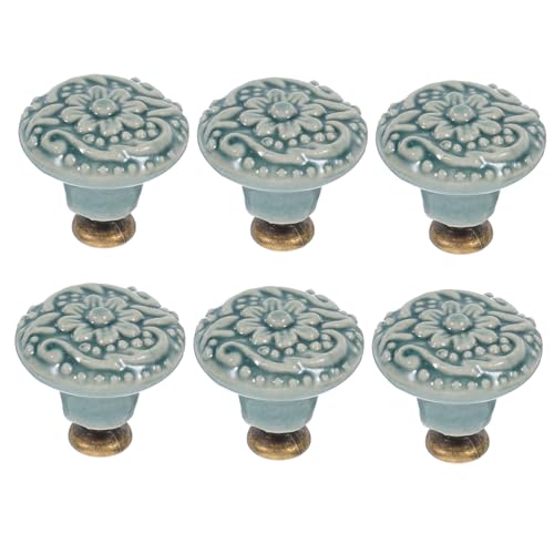 PartyKindom 6 Stück Retro Runder Schubladengriff Einlochige Türknöpfe für Küchen Kommoden und Schränke für Chinesisches Design PartyKindom 6 Stück Retro Runder Schubladengriff Einlochige Türknöpfe für Küchen Kommoden und Schränke für Chinesisches Design von PartyKindom