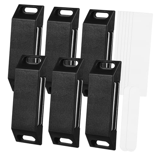 PartyKindom 6 Stück Teiliges Abs Magnetische Türschnäpper für Küchenschrank und Kleiderschrank Selbstklebend Starker Halt Sichere Schranktürverschlüsse Geeignet für Türen und Schiebetüren von PartyKindom