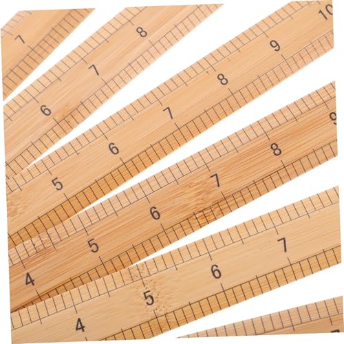 PartyKindom 6 Stück Teiliges Bambus-lineal Doppel-Maßstab Maßstab Nähen Stoff Lineal für Präzises Schneiden und Zuschneiden Leicht Langlebig Vielseitig für Schule Büro Handwerk von PartyKindom