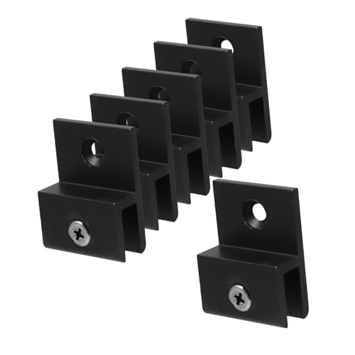 PartyKindom 6 Stück Teiliges Glasklemmen aus Schwarzer Aluminiumlegierung Wandmontierte Halterungen für Dickes Glas Stabile und Verformungsfeste Clips zur Sicheren Befestigung von PartyKindom 6 Stück Teiliges Glasklemmen aus Schwarzer Aluminiumlegierung Wandmontierte Halterungen für Dickes Glas Stabile und Verformungsfeste Clips zur Sicheren Befestigung von von PartyKindom