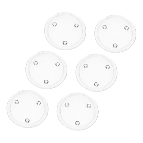 PartyKindom 6 Stück Teiliges Runder Glas kerzenteller Transparenter Pillar Candle Holder für Hochzeiten Teelichthalter und Dekoteller Vielseitig für Partys und Romantische Abendessen von PartyKindom