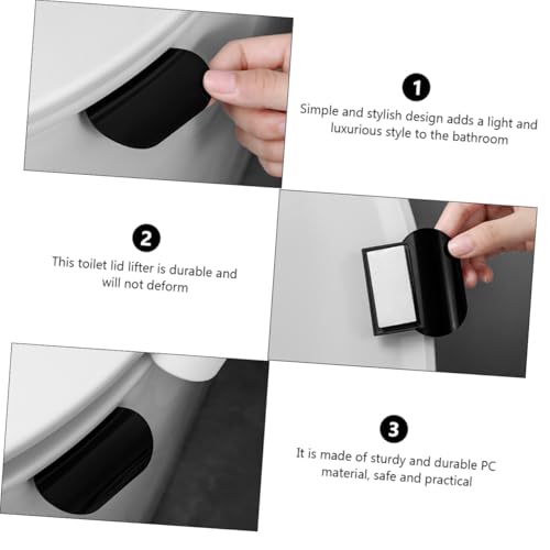 PartyKindom 6 Stück Toilettensitzheber aus Robustem PC material Tragbarer Wc sitz lifter ohne Berührung Einfache Montage Hygienischer Toilettendeckel öffner für Badezimmer Zubehör PartyKindom 6 Stück Toilettensitzheber aus Robustem PC material Tragbarer Wc sitz lifter ohne Berührung Einfache Montage Hygienischer Toilettendeckel öffner für Badezimmer Zubehör von PartyKindom