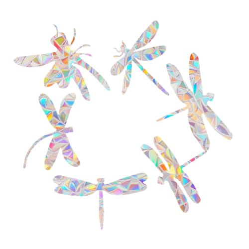 PartyKindom 6Stücke Vogel Kollisions Fensteraufkleber aus Dekorative Regenbogenfolie für Glasflächen Selbstklebend Einfach Anbringbar für Fenster und Türen Schützend und Leicht von PartyKindom