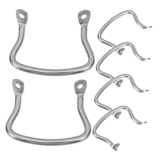 PartyKindom 6pcs Abnehmbare Edelstahl -topfgriffe Abnehmbare Seitengriffe Ersatz Wok Griff Ohr -kochgeschirrzubehör Kochgeschirr Handgriff von PartyKindom
