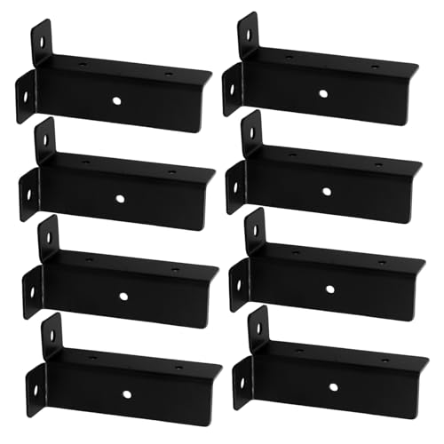 PartyKindom 8 Stück Teiliges Holzpfostenhalter Wetterfeste Rahmenbodenplatte für Garten Pergola Zaun Robuste Outdoor Pfostenstütze Stabiler Sockel für Veranda und Terrassenbau von PartyKindom