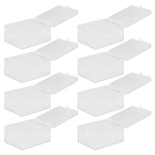 PartyKindom 8stücke Transparente Rechteckige Aufbewahrungsboxen Für Proben Insektensichtboxen Anzeigeboxen Zum Sammeln Und Präsentieren Langlebig Und Lagerung Für Schmuck Muscheln Und von PartyKindom
